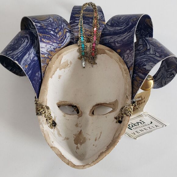 Fabris Venezia Small Jester Mask, with Tag, Made in Italy - Picture 4 of 8